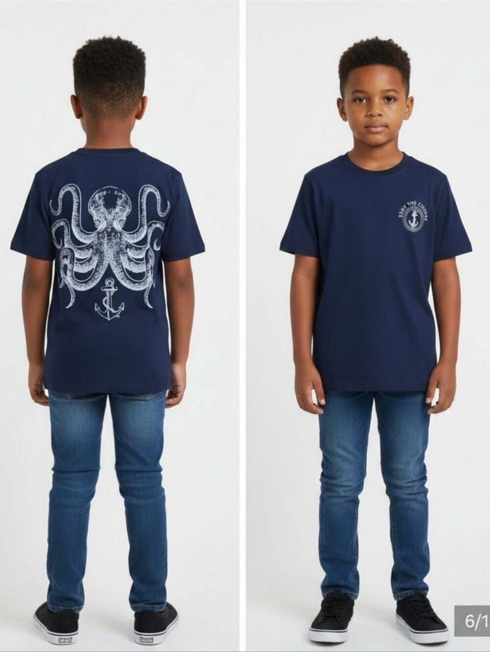 Sonoma Navy Short Sleeve Tee with White Anchor Crest
